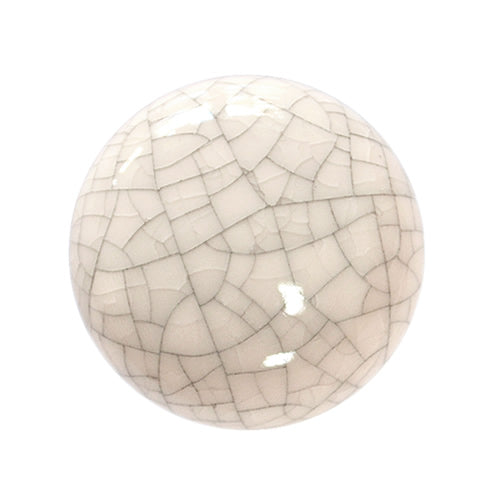 冰裂紋- 象牙白灰冰裂 Ø 37mm 陶瓷把手  HS371GR