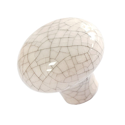 冰裂紋- 象牙白灰冰裂 Ø 37mm 陶瓷把手  HS371GR