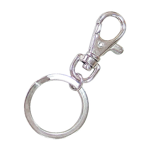 B303 鑰匙扣環+平型雙圈 - 鎳色 KB303NI