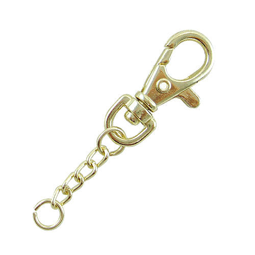 D003 鑰匙扣環+四目鏈 - 青銅金色 KD003YG
