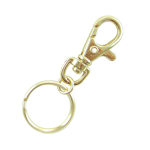 D005 鑰匙扣環+雙圈 - 青銅金色 KD005YG