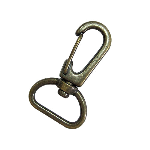 D125 鑰匙扣環 4.1cm- D環鋅勾頭- 青古銅色 KD125BK