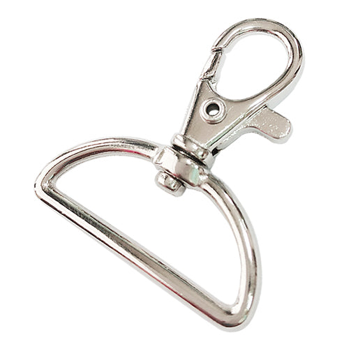 D023 鑰匙扣環 4.2cm- D環鋅勾頭- 鎳色 KD023NI